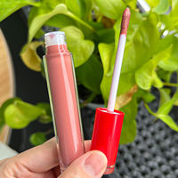 Tubo redondo rojo cosméticos de mujer al por mayor brillo de labios personalizado proveedor Etiqueta Privada brillo de labios lápiz labial mate lápiz labial líquido personalizado