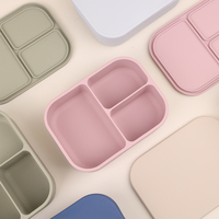 Récipient de stockage alimentaire portable réutilisable et étanche Boîte à lunch bento en silicone sans Bpa isolée pour adulte Nouvelle idée de produit 2025