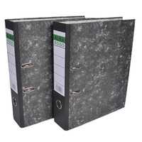 Carpeta de Papel de Oficina Negra de Gran Capacidad, 7.5 Pulgadas de Ancho, con 2 Orificios, Modelo 556/554, Impresa, para Almacenamiento Rápido de Archivos