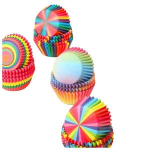 Molde para Pastel de Grado Alimenticio, Libre de BPA, Juego de 12 Moldes Redondos Multicolores para Cupcakes y Pasteles - Product Image 1