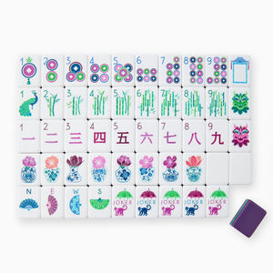 Jeu de <span class=keywords><strong>Mahjong</strong></span> Américain de Luxe en Acrylique Violet à 4 Couches, 160 Tuiles Personnalisables avec Gravures de Jokers, <span class=keywords><strong>Fleurs</strong></span> et Vents – Jeu de <span class=keywords><strong>Mahjong</strong></span> US - Product Image 5