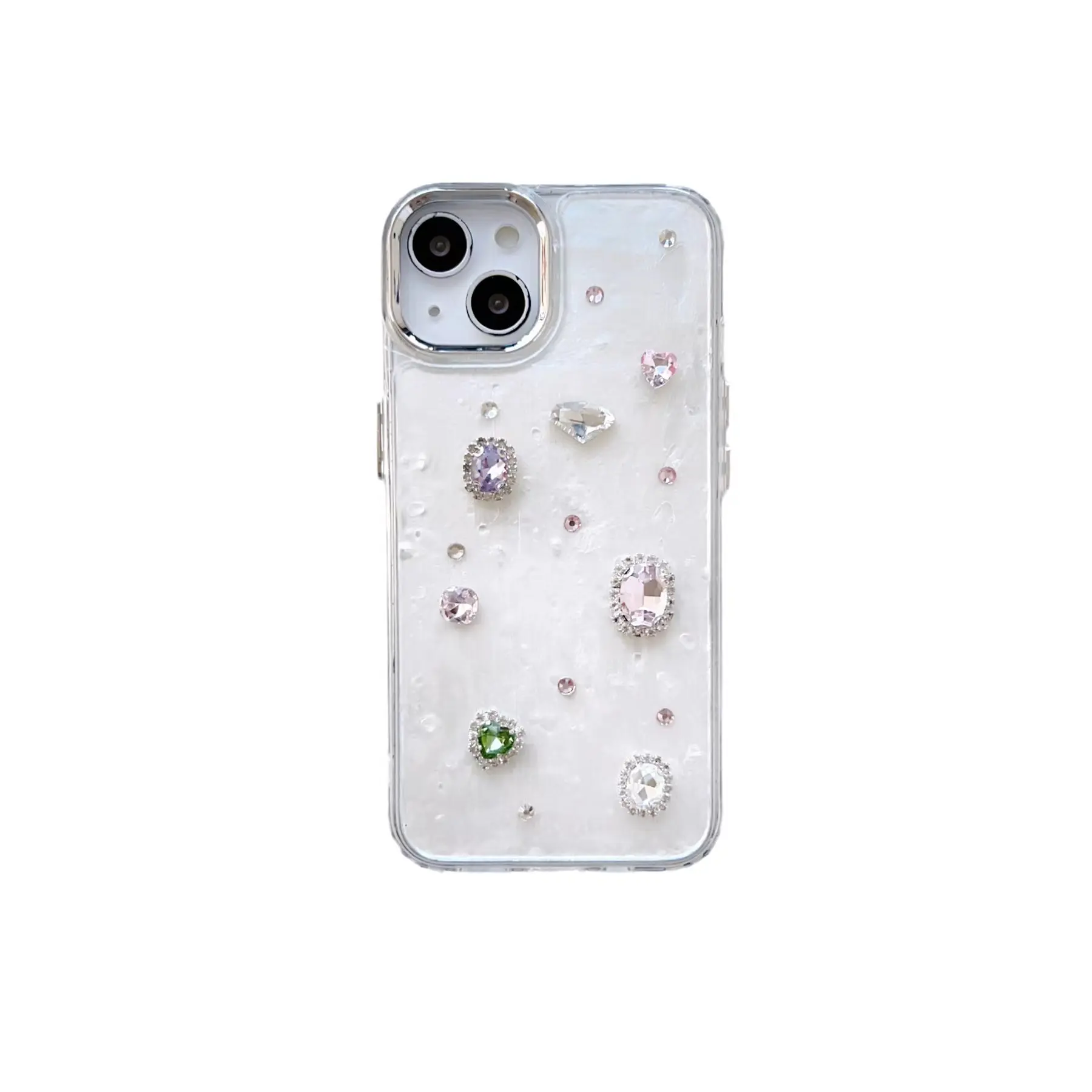 高級INSグリッターケースforiPhone 11 12 13 14 15 Pro Max Drip Glue Gemstone Transparent TPU Mobile Phone Cover S23 Ultra 622