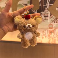 Vente en gros de nouveaux porte-clés en peluche Rilakkuma de style japonais, pendentif de sac en forme d'ours mignon et doux, cadeau adorable pour les filles