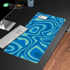 Chơi game XXL Chuột Pad lớn địa hình màu đen và trắng với màu xanh không thấm nước khâu cạnh cao su bàn Pad trong kho - Product Image 2