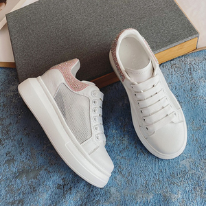 <span class=keywords><strong>Zapatillas</strong></span> <span class=keywords><strong>Deportivas</strong></span> Casuales para <span class=keywords><strong>Mujer</strong></span>, Parte Superior de Malla, Entresuela de EVA, Detalles en Pedrería Rosa, Plataforma con <span class=keywords><strong>Cordones</strong></span>, para Uso Diario y Ocio - Product Image 4