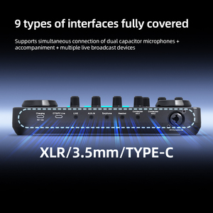 CHORDIO EC300 เครื่องผสมเสียงพอดแคสต์ - รองรับไมโครโฟนคู่ + ช่องสัญญาณดนตรีประกอบสำหรับการตั้งค่าการแสดงสดที่สมบูรณ์แบบ - Product Image 5