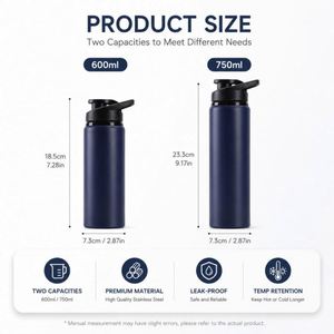 Wholesale Promotion Gift Cycling 600ml 750ml Single Wall Sport <b>Flasks</b> Custom Logo Aluminum Water <b>Bottle</b> With Lid - Product Image 3