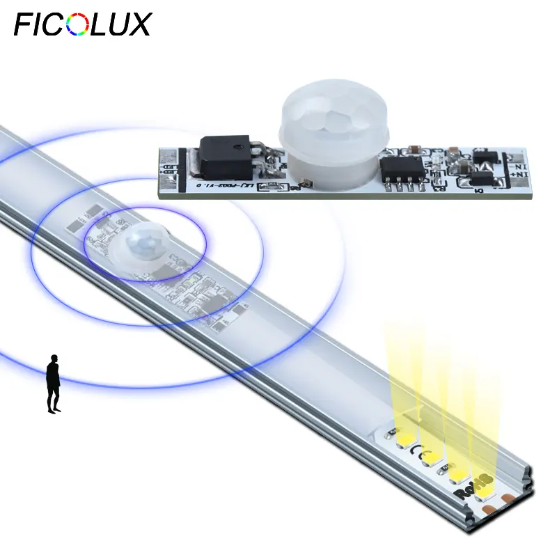 Capteur de mouvement à rayon infrarouge 12V PIR 5V interrupteur de capteur de corps automatique Intelligent lampe on Off détecteur de bande interrupteur 10a haute puissance