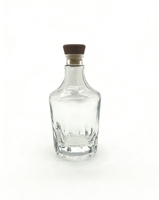 Vente en gros de bouteilles en verre pour vodka et whisky de haute qualité, personnalisées, 500 ml/700 ml/750 ml, avec bouchon