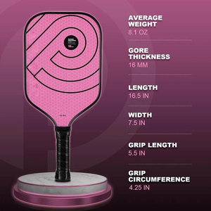 Paleta de Pickleball de Fibra de Carbono T700 2026, Nucleo Polimero 16mm, Ligera y Profesional, Entrenamiento para Todas las <span class=keywords><strong>Edades</strong></span> - Product Image 1