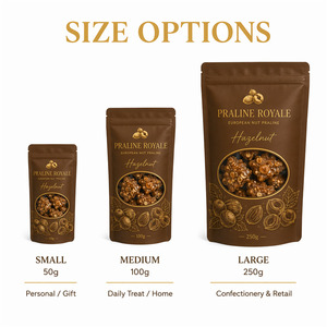 Sacchetti in plastica stand-up con finestra e chiusura a zip richiudibile per praline europee, caffè e alimenti, ideali per la vendita al dettaglio in caffetterie - Product Image 3