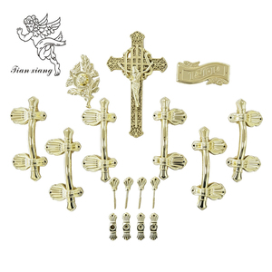 H9001 Juego <span class=keywords><strong>de</strong></span> herrajes dorados para ataúd, manijas para ataúd, decoración conmemorativa, artículos funerarios, precio <span class=keywords><strong>de</strong></span> fábrica al por mayor - Product Image 4