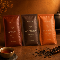 Sachets de thé laminés de qualité alimentaire avec logo personnalisé, emballage thermoscellable, sachets de thé miniatures, sachets de café