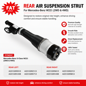 Ammortizzatore Posteriore Regolabile con Sospensione Pneumatica per <span class=keywords><strong>Mercedes</strong></span> <span class=keywords><strong>Benz</strong></span> <span class=keywords><strong>W221</strong></span> LH A2213205513 RH A2213205613 - Product Image 1