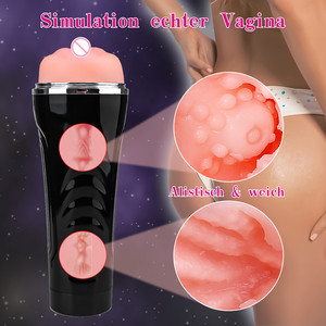 3d Realistische Automatische Masturbatie Cup Verticale Graan Vliegtuig Cup Met Multi-Frequency Vibratie Tpe Seksspeeltje