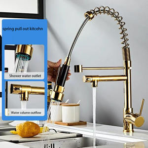 Robinet de <span class=keywords><strong>filtre</strong></span> à eau à ressort extractible UPC, prix usine, <span class=keywords><strong>en</strong></span> acier inoxydable 304, purificateur, robinet mélangeur de lavabo sain, images et vidéos personnalisables - Product Image 4