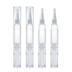 Stylo transparent de 3 ml avec embout pinceau, récipient cosmétique vide pour huile à ongles/brillant à lèvres, emballage personnalisable en gros - Product Image 4