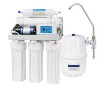 Système de purification d'eau intelligent sans réservoir à osmose inverse 100 GPD avec charbon actif sous évier et robinet intelligent en plastique pour usage domestique et hôtelier