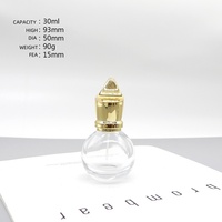 Atomiseur de parfum sphérique en verre fantaisie de qualité supérieure, forme de bulbe, flacon vide pour cosmétiques avec impression sérigraphique, écologique