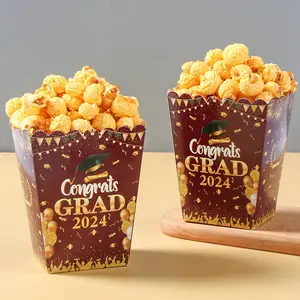 Graduation Popcorn Containers Party Supplies Graduation Popcorn Treat Boxes With Scalloped Edges For Graduation Decorations