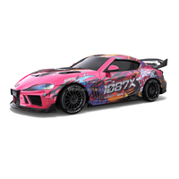 Voiture de course RC 2,4G à l'échelle 1/43, voiture de sport télécommandée à grande vitesse avec éclairage LED, véhicule de drift pour intérieur et extérieur, pour enfants