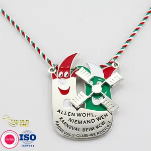 Medalha personalizada de venda quente com logotipo de gravação gratuita, campanha, festival, evento, carnaval, medalhas com fita personalizada