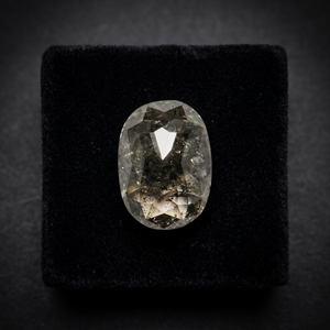 Diamant naturel sel et poivre de 1,30 ct, taille excellente, forme ovale, clarté VVS1, 7,61x5,51x3,25 mm pour la fabrication de bijoux - Product Image 2
