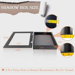 Vitrina <span class=keywords><strong>de</strong></span> marco, 2 pulgadas <span class=keywords><strong>de</strong></span> profundidad, ideal para collages, coleccionables, recuerdos, incluyendo 6 pines - Product Image 3