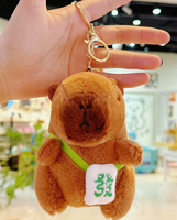 En gros, en stock : Porte-clés poupée en peluche Capybara, doux, mignon, style anime, pendentif créatif pour sac, rembourré en coton PP, 11-30 cm