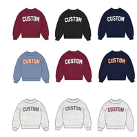 Sudadera al por mayor personalizada con logo de arco, cuello redondo, patchwork a cuadros, forro polar grueso, oversize, para mujer, manga larga