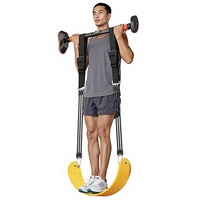 Barre horizontale d'intérieur sans perçage pour porte, longueur réglable, forte capacité de charge, bande de résistance pour fitness