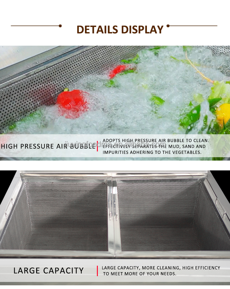 JY-1000 Air bubbles fruit and vegetable washing cleaning machine for restaurant