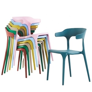 popular plastic chair modern outdoor cafe fashion colorful stackable pp plastic chairs