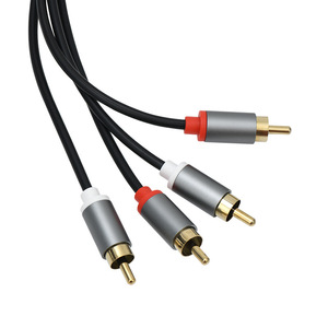 Dual RCA Audio <b>Cable</b> 2 To 2 Male To Male <b>Computer</b> Speaker <b>Cable</b> Enameled Copper Wire <b>For</b> Audio Video Connection - Product Image 1