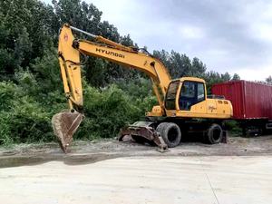 Hyundai 210 utilisé pelle sur pneus pelle sur chenilles seconde main japon kubota moteur excellent état Hyundai 210w 21ton pneu - Product Image 3