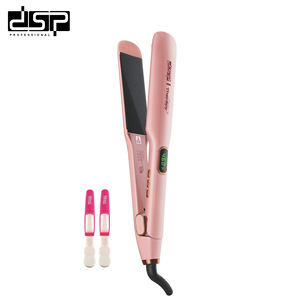เครื่องหนีบผมมืออาชีพ Dsp สีชมพู รุ่น 10730 พร้อมหน้าจอแสดงอุณหภูมิและปรับระดับได้ สำหรับใช้ในร้านเสริมสวย - Product Image 1