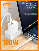JOKADE Nouveauté Câble de charge rapide 100W en silicone Type-C vers Type-C 1m Vente en gros directe d'usine Coque en aluminium de haute qualité