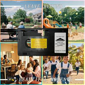 Adaptateur mécanique VHS-C vers cassette VHS pour caméscopes JVC RC+ <span class=keywords><strong>SVHS</strong></span>, usage domestique en plastique, 3 pièces, objectif et chiffon non compatibles - Product Image 4