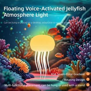 Lámpara de Medusas con Sensor Táctil y Control Remoto, Degradado The Abyssal Bloom: Una Luz Nocturna de Medusas Etérea y Pieza Decorativa - Product Image 3