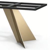 Pied de table de salle à manger en métal contemporain, cadre de meuble en fer, pied de meuble industriel pour table de salle à manger en marbre ou en bois