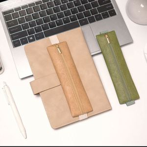 Étui à crayons portable à fermeture élastique, sac de rangement pour stylos de réunion de bureau, sac à fermeture éclair en papier DuPont, porte-crayons - Product Image 4