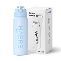 Bouteille de sport et gourde de gym isothermes en acier inoxydable 316 de 750 ml avec couvercle 2-en-1, isolation 12H/24H, sans BPA