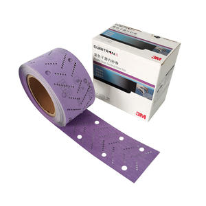 Rotolo di carta vetrata rettangolare viola <span class=keywords><strong>3M</strong></span> 70mm/9.9M, abrasivo a secco, attrezzi abrasivi, media grana, OEM 665410 - Product Image 1