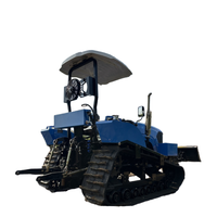 Nuevo Color azul 120 caballos de fuerza Tractor sobre orugas engranaje caja de cambios parasol más ancho 50CM pistas ensanchamiento elevación chasis estabilidad