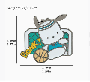 เข็มกลัดเคลือบรูปสัตว์ขนาดใหญ่พร้อมห่วงโซ่หมุดโลหะลายการ์ตูนเคลือบรูปเด็กสาวของขวัญมิตรภาพของขวัญ - Product Image 4