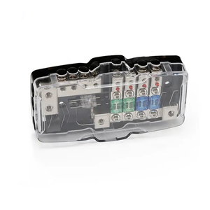<span class=keywords><strong>Caja</strong></span> <span class=keywords><strong>de</strong></span> <span class=keywords><strong>fusibles</strong></span> para campistas, coches, audio, estéreos, 30A, 60A, 80A con LED rojo 0-4 GA 4 circuitos - Product Image 2