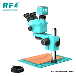 <span class=keywords><strong>Microscope</strong></span> trinoculaire RF4 7-50X RF-7050-PO4-4KC1PRO avec caméra HD 4K, éclairage LED 144, oculaire 10X/22mm, support d'affichage externe <span class=keywords><strong>PBC</strong></span> - Product Image 5