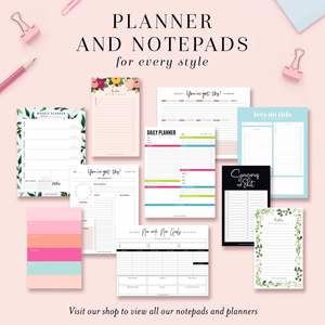 Daily Planner Notepad Custom Fabric Cover Hardcover 100 Sheets Gift Travel Writing <b>Journal</b> - Product Image 3
