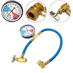 Kit de <span class=keywords><strong>recharge</strong></span> de <span class=keywords><strong>gaz</strong></span> R134A pour climatiseur de voiture avec tuyau en caoutchouc de 49 cm de longueur - Product Image 2