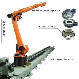 Kr16r2010-2 Robot industri KUKA otonomi dengan pegangan robot dan Robot cnbbs rel panduan sumbu 7 untuk dipilih dan tempel